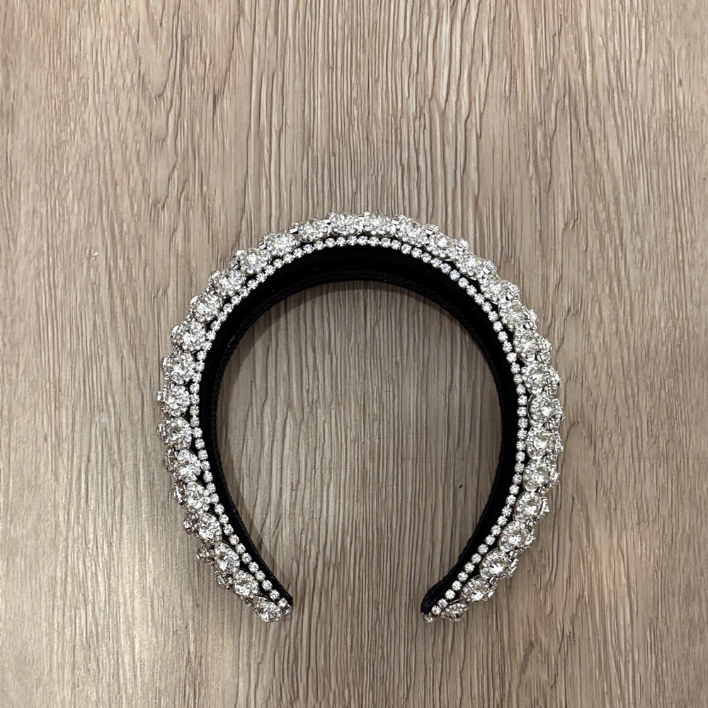Sparkling Black and Silver Rhinestone Headband